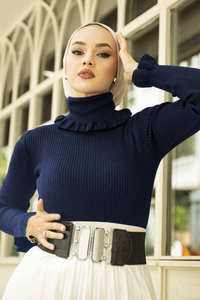 Nueva temporada, ropa islámica de Invierno para mujer, vestidos modestos, chaqueta Abaya turca étnica de alta calidad, Túnica, cárdigan de punto, Hijab - Product Image 3