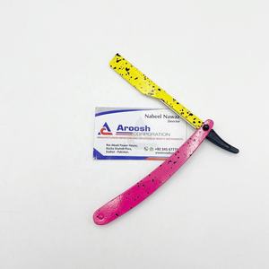 Maquinilla de afeitar recta Manual con logotipo personalizado de alta calidad, herramienta de afeitado Manual de una sola hoja de acero inoxidable para Barbero, axilas, venta al por mayor - Product Image 2