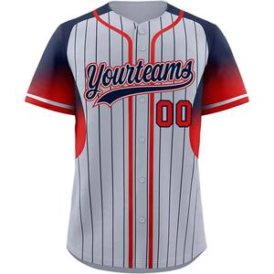 Chemises de softball boutonnées par sublimation d'usine de maillot de baseball personnalisé de haute performance avec les détails brodés de l'équipe - Product Image 1