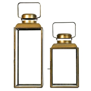 Lanterne en métal de luxe couleur noire bougeoir design fait main lanterne en métal fantaisie de haute qualité en gros - Product Image 2