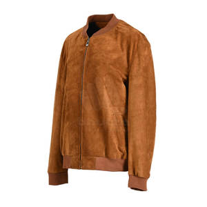 Chaquetas de Cuero de Gamuza de Invierno de Primera Calidad para Hombre, Cuello Alto y Logotipo Frontal, Ropa Urbana Transpirable y Ecológica para Uso Diario - Product Image 3