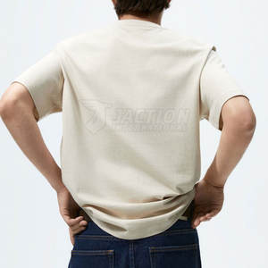 Camiseta Informal Holgada de Gran Tamaño con Estampado Sólido para Hombre, de Algodón/Poliéster, Transpirable y de Secado Rápido - Product Image 3