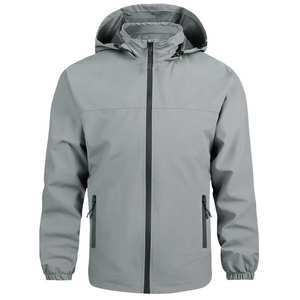 Vestes coupe-vent à capuche personnalisées de haute qualité avec logo pour le printemps et l'automne, style décontracté, vêtements d'extérieur coupe-vent pour l'hiver - Product Image 1