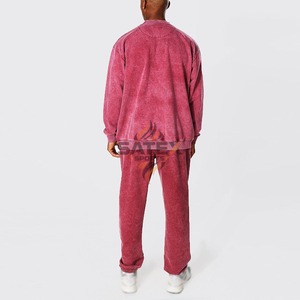 Pantalones Deportivos de Forro Polar para Hombre, Corte Ajustado, Lavado Ácido, de Alta Calidad, con Bordado y Cierre con Cordón - Product Image 4