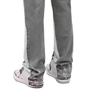 Jeans Rectos de Mezclilla Azul Lavado Estilo Vintage para Hombre, Transpirables y Ligeros, Cintura Media, Spandex/Algodón, Venta al Por Mayor de Fábrica - Product Image 4