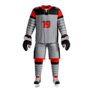 Venta al por mayor de pantalones de Jersey de hockey sobre hielo, conjunto de UNIFORMES DE EQUIPO personalizados, ropa deportiva transpirable de secado rápido, ropa ligera para hombres, Juego - Product Image 2