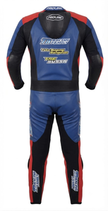 Combinaison de course premium Zuzuki pour homme, 1 pièce, en cuir de vache véritable/cuir de kangourou, style MotoCP, combinaison de course sur circuit, niveau de protection 2 - Product Image 2