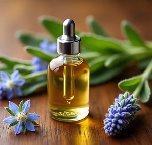 100% ACEITE DE BORRAJA Natural Prensado en frío Servicios OEM y ODM para pedidos a granel Opciones de etiquetado blanco para cosméticos Vida útil de 24 meses - Product Image 4