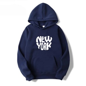 New York imprimer hommes femmes sweats à capuche sweats coton fermeture éclair à capuche ample polaire printemps automne tricoté vêtements de Sport - Product Image 1
