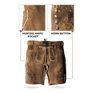 Nouveau style de Lederhosen bavarois de qualité supérieure coupe-vent fabriqué au Pakistan Lederhosen bavarois pour hommes - Product Image 3