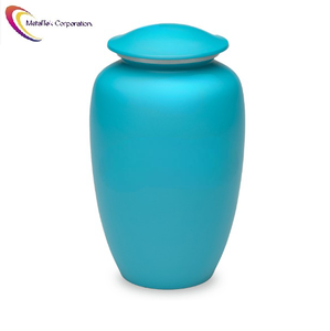 Urna de Metal para cenizas de adultos de estilo americano, tarros de recuerdo de cremación decorativos de Color naranja vibrante personalizable para ceremonia funeraria - Product Image 2