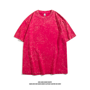 Camiseta de gran tamaño, camiseta lavada con ácido, logotipo gráfico personalizado, camiseta Vintage de talla grande Boxy Fit, camiseta de peso pesado en blanco para hombres - Product Image 1