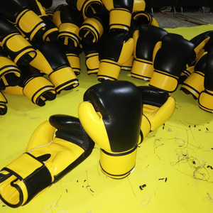 ถุงมือมวยหนัง PU หนังวัวแท้สำหรับศิลปะการต่อสู้ถุงมือชกมวยทำจากมุกโลหะขนาดสากล - Product Image 5