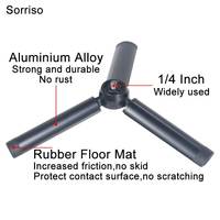 Tripod Mini Aluminium SORRISO, Tripod Meja Portabel, Stand Tripod Universal 1/4 Inci untuk Kamera Digital, Ponsel, Gimbal