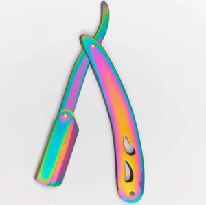 ANAAIF ENTERPRISES Rasoir de sécurité à bord droit en acier inoxydable pour hommes avec logo personnalisé Rasoir de rasage de cheveux de salon de coiffure en gros - Product Image 2