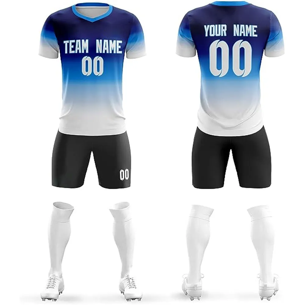 เสื้อเจอร์ซีย์ฝึกซ้อมฟุตบอลสำหรับผู้ชายผู้หญิงชุดกีฬาผ้านิ่มแห้งเร็วระบายอากาศได้พิมพ์ลาย