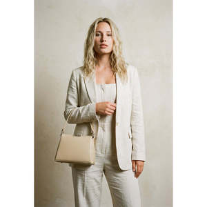 Borsa Strutturata e Borsa a Tracolla in Vera Pelle Dollaro - Made in Italy - Art. 26085 - Product Image 2