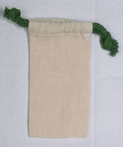 Pochette en mousseline de coton biologique 100% écologique personnalisée petit sac en toile de tissu Calicot blanc sacs à cordon réutilisables en coton avec logo - Product Image 3