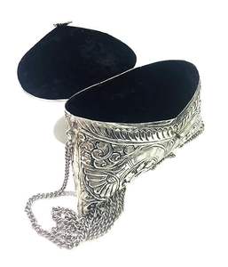 HF crafts กระเป๋าคลัทช์ทองเหลืองโบฮีเมียนหรูหราตกแต่งสายโซ่ที่ไม่ซ้ำกันปกปิดสำหรับงานแต่งงานงานเลี้ยงค็อกเทล - Product Image 6