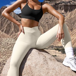 Pantalons de yoga à taille haute tie-dye avec poche, leggings de sport pour femmes - Product Image 2