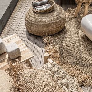 Tapis en jacinthe d'eau écologique pour les salons minimalistes Les tons naturels apportent chaleur et confort - Product Image 4