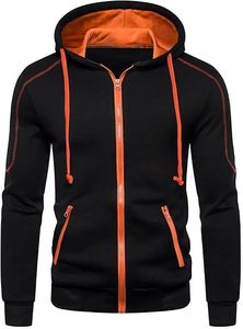 Sweats à capuche zippés pour hommes Sweats à capuche décontractés à manches longues en polaire avec poches Sweats à capuche à la mode - Product Image 2