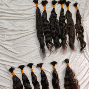 100% cheveux vierges en vrac/12 A cheveux humains en vrac bouclés et ondulés/cheveux humains indiens bruts très bon marché de l'Inde - Product Image 6