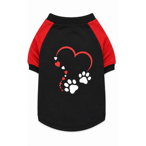 Camiseta para Mascotas con Estampado de Pata de Gato Blanca y Naranja, Ropa Unisex de Algodón - Product Image 6