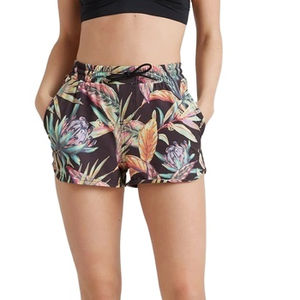 กางเกงขาสั้นชายหาดของผู้หญิงแห้งเร็วระบายอากาศได้ดีพิมพ์โลโก้ตามสั่งสี100% ลายโพลีเอสเตอร์ - Product Image 1