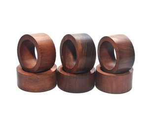 Porte-rond de serviette en bois de bonne qualité dernier design rond de serviette en bois taille personnalisée fabricant de l'Inde - Product Image 2