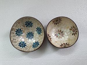 Tazón de coco hecho a mano con diseño de flores, precio al por mayor, el más vendido, para decoración de bodas, hecho en Vietnam - Product Image 2
