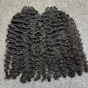 Cheveux frisés crépus de la meilleure qualité dans la trame, cheveux humains 100%, cheveux bruts cambodgiens un donneur - Product Image 3