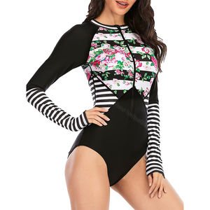 ชุดว่ายน้ำกันรังสียูวีแบบซิปแขนยาวสำหรับผู้หญิง คุณภาพสูงจากโรงงาน รุ่นใหม่มาแรง เหมาะสำหรับดำน้ำ ว่ายน้ำ เล่นเซิร์ฟ แห้งเร็ว - Product Image 1