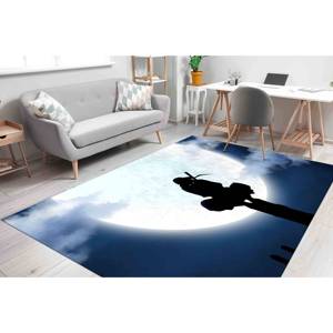 Anime Samurai <b>Rug</b>: 3D Printed Pattern, Modern Home Decor,<b>Chenille</b> <b>Rug</b> - Product Image 2