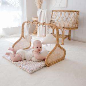 Tapis de jeu pour bébé en rotin durable, prix le plus bas, matériau naturel, tapis de jeu interactif pour nourrissons - Product Image 4