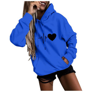 Sudaderas Casuales de Invierno de Alta Calidad para Mujer, Tallas Grandes, Logotipo Frontal, 100% Algodón, Ecológicas, Servicio OEM - Product Image 2