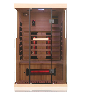 621-kle-h2 Canadian hemlock chất liệu trong nhà hồng ngoại xa phòng tắm hơi 2 người công suất với ống thủy tinh & mica tấm nóng kailier - Product Image 2