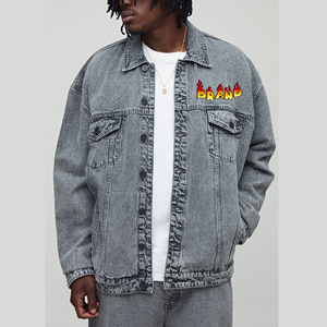 Veste en jean décontractée pour hommes en vente en gros pour hommes personnalisée à manches longues, légère, respirante, à la mode, veste en jean en coton de qualité supérieure - Product Image 1