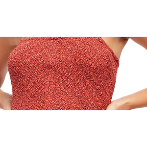 Free People Women's Bohemian Striped Chiffon Jumpsuit Little <b>Your</b> <b>Love</b> Collection Wide Leg High Strapless Size Small Red - Product Image 3