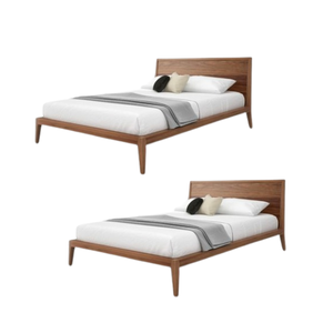 Modern Design Solid Teak Wood <b>Bed</b> Set Super Comfortable Customized Color Bedroom Furniture Wholesale Price - Product Image 4