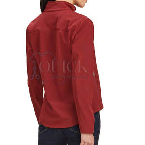 Venta directa de fábrica, chaquetas Softshell para mujer, forro de nailon ecológico transpirable, cuello levantado, alta calidad - Product Image 2