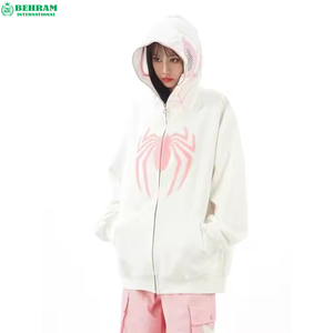 Servicio OEM, Sudadera con Capucha y Cremallera Completa de Alta Calidad con Logotipo Personalizado al Mejor Precio, Sudaderas y Hoodies Extra Grandes de 350 GSM - Product Image 4
