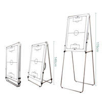 Chevalet trépied portable et réglable, tableau de présentation pliable magnétique argenté, durable et écologique pour l'entraînement de football et la tactique de football pour jeunes
