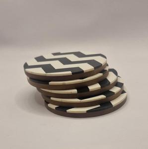 Posavasos de Alta Calidad con Logotipo Personalizado, Incrustaciones de Hueso, Ecológicos, Forma Cuadrada, Hechos a Mano en India, Clásicos, Modernos y de Lujo - Product Image 3