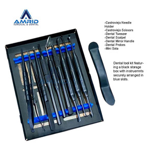 Kit de Microcirugía Oral de 10 Piezas, Instrumentos Dentales CE de Alta Calidad, Instrumentos Quirúrgicos Amrid - Product Image 3