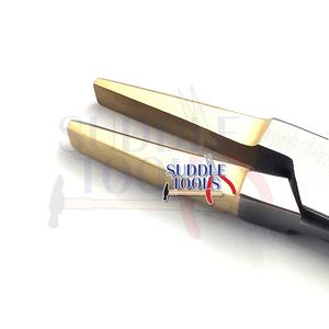 คีมปากแบนแบบโค้งครึ่งหนึ่ง หัวทองเหลืองแท้ ขนาด 130 มม. อุปกรณ์ทำเครื่องประดับเหล็ก สำหรับทำนาฬิกา เจาะร่างกาย เครื่องมือช่างแว่นตา รุ่น D - Product Image 3