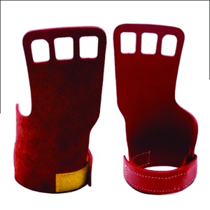 ถุงมือหนังสามหลุมสำหรับเล่นยิมยกน้ำหนักสำหรับฟิตเนสและยิมนาสติก - Product Image 1