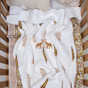 Edredón de algodón orgánico hecho a mano, suave, personalizado, estampado de hojas, máquina de la mejor calidad, edredón de bebé para uso en invierno, versátil para el hogar - Product Image 3