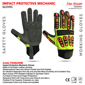 Guantes mecánicos personalizados de protección contra impactos de alta calidad para uso diario 2024 Guantes mecánicos al por mayor Guantes de cuero de Pakistán - Product Image 6