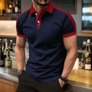 Polo d'été à manches courtes Business Casual Collar T-shirt Breathable Top European and American Plus Size Men's Polo Shirts - Product Image 1